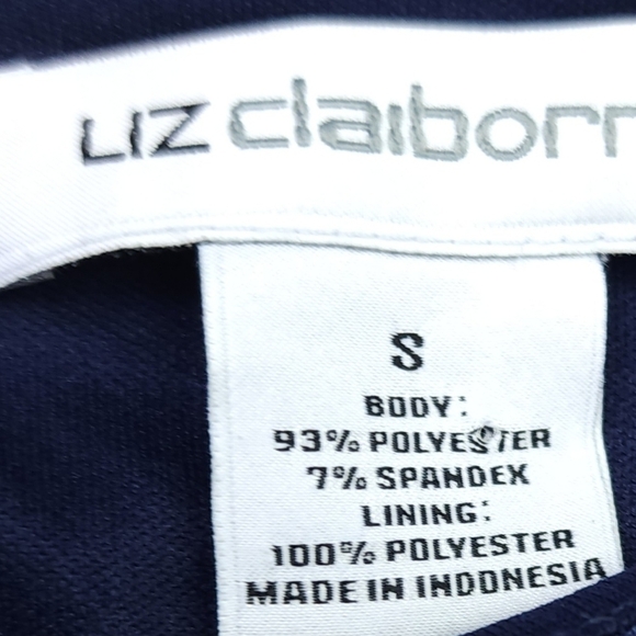 Liz Claiborne Blue White Coral Geodesic Print Dress Sz S - Picture 4 of 14
